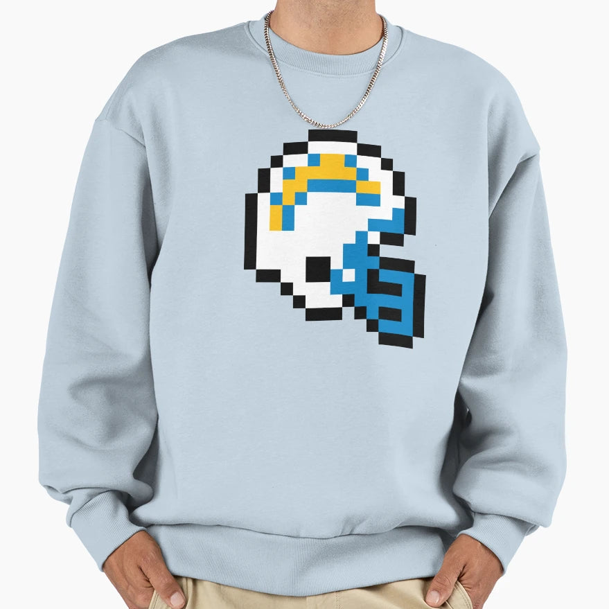 Los Angeles Chargers 8 Bit Football Sweatshirt - Trendy Graphic Men Women - T-Shirt, Sweatshirt, Hoodie
