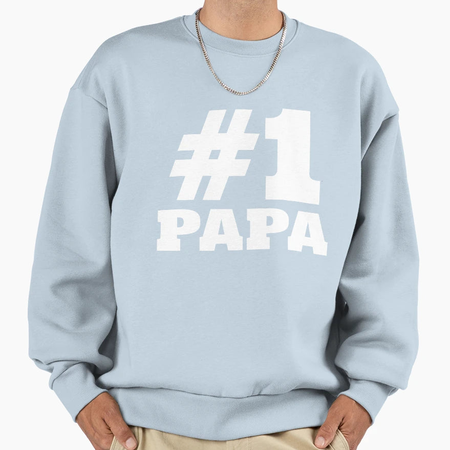 1 Dad Funny Best Dad Gift Sweatshirt - Casual Everyday Wear Men Women - T-Shirt, Sweatshirt, Hoodie