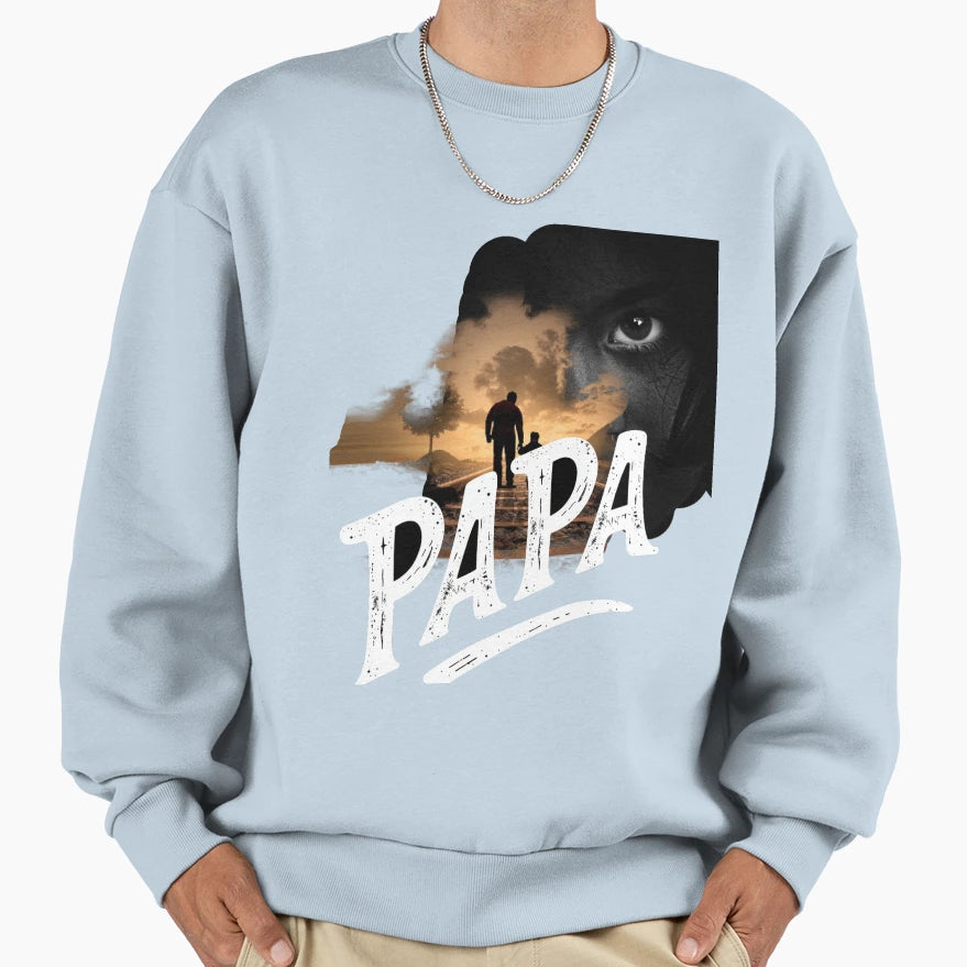 Fathers Day Dad Super Dad Sweatshirt - Custom Art Print Men Women - T-Shirt, Sweatshirt, Hoodie