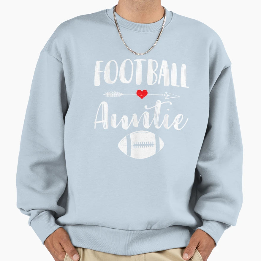 American Football Auntie Sports Sweatshirt - Graphic Print for Adults - T-Shirt, Sweatshirt, Hoodie