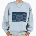 Arrowhead Stadium Navy Blueprint Sweatshirt - Unique Graphic Unisex - T-Shirt, Sweatshirt, Hoodie