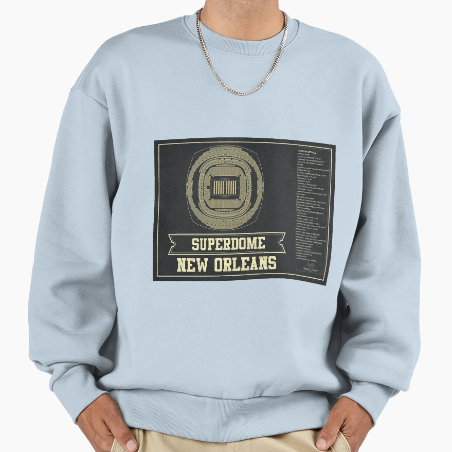 New Orleans Saints Superdome Sweatshirt - Streetwear Style for Adults - T-Shirt, Sweatshirt, Hoodie