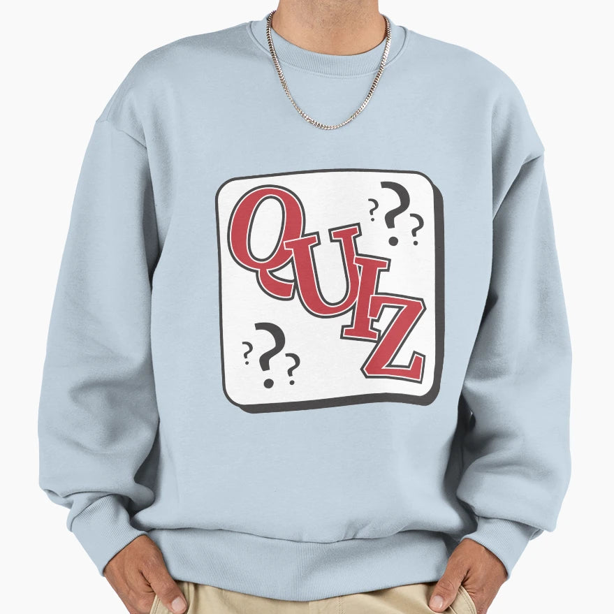 Quiz Test Sweatshirt - Minimalist Print Men Women - T-Shirt, Sweatshirt, Hoodie