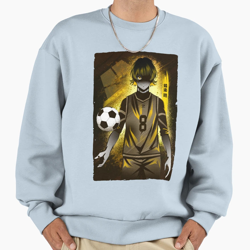 Attack Silhouette Bowl Cut Bachira Sweatshirt - Aesthetic Graphic Men Women - T-Shirt, Sweatshirt, Hoodie