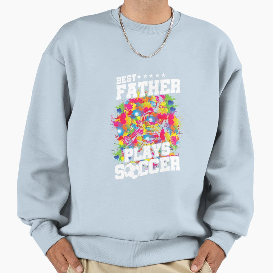 Soccer Player Dad Coach Best Sweatshirt - Minimalist Print for Adults - T-Shirt, Sweatshirt, Hoodie