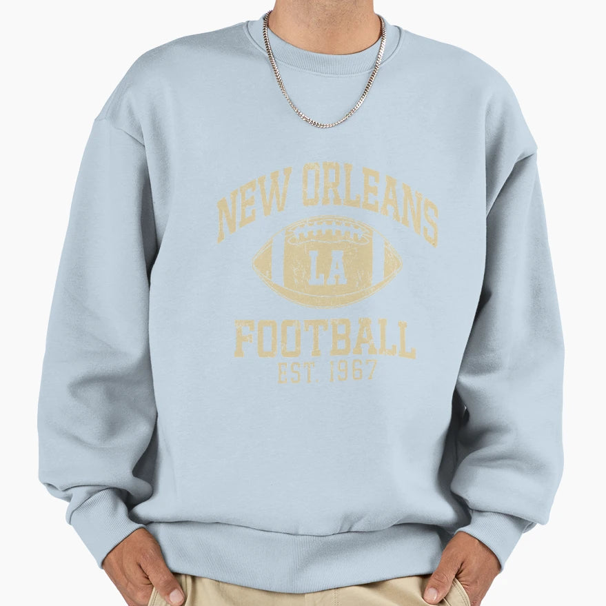 New Orleans Football Team Louisiana Sweatshirt - Novelty Apparel Unisex - T-Shirt, Sweatshirt, Hoodie