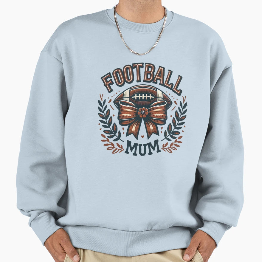 Football Mom Flowers Sweatshirt - Trendy Graphic for Adults - T-Shirt, Sweatshirt, Hoodie