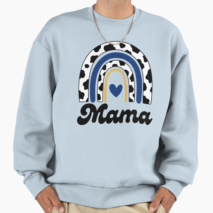 Mama Cow Rainbow Mothers Day Gift Sweatshirt - Novelty Apparel Men Women - T-Shirt, Sweatshirt, Hoodie