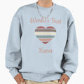Worlds Best Nana Heart Sweatshirt - Minimalist Print Unisex - T-Shirt, Sweatshirt, Hoodie