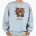 Football Mama Heart Leopard Sweatshirt - Graphic Print Unisex - T-Shirt, Sweatshirt, Hoodie