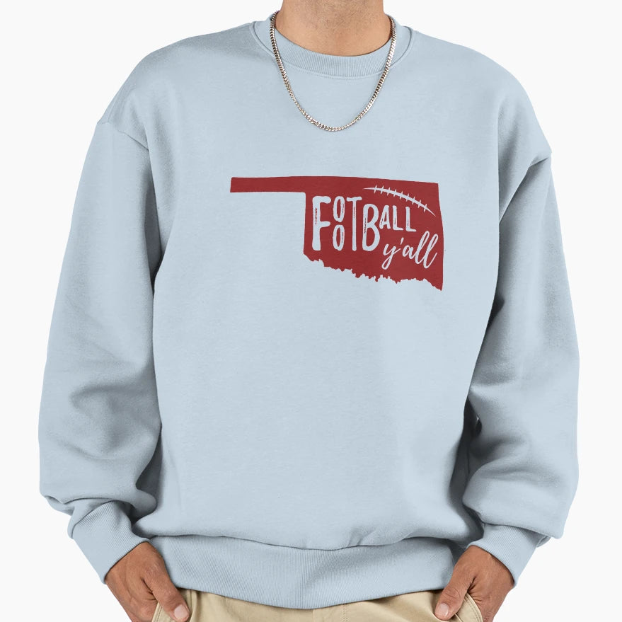 Oklahoma Football Yall Sweatshirt - Custom Art Print for Adults - T-Shirt, Sweatshirt, Hoodie
