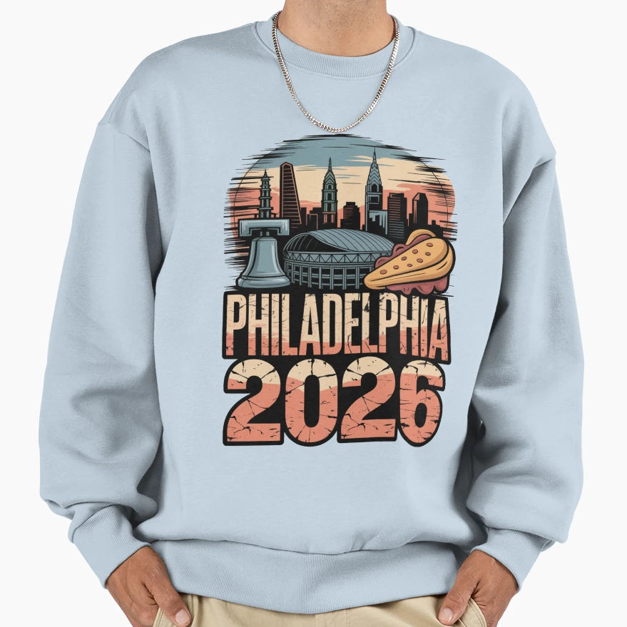 Philadelphia 2026 Liberty Bell Stadium T-Shirt - Trendy Graphic Men Women - T-Shirt, Sweatshirt, Hoodie