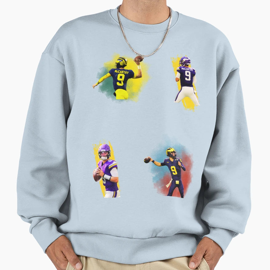 Jj Mccarthy Hd Set T-Shirt - Streetwear Style for Adults - T-Shirt, Sweatshirt, Hoodie