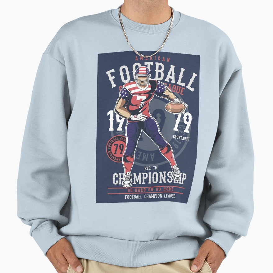 Football Sweatshirt - Casual Everyday Wear for Adults - T-Shirt, Sweatshirt, Hoodie
