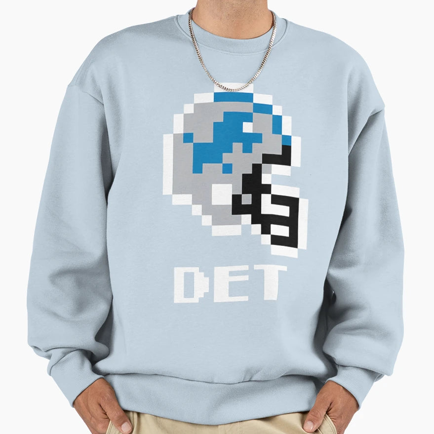 Detroit Lions Tecmo Super Bowl Sweatshirt - Minimalist Print for Adults - T-Shirt, Sweatshirt, Hoodie