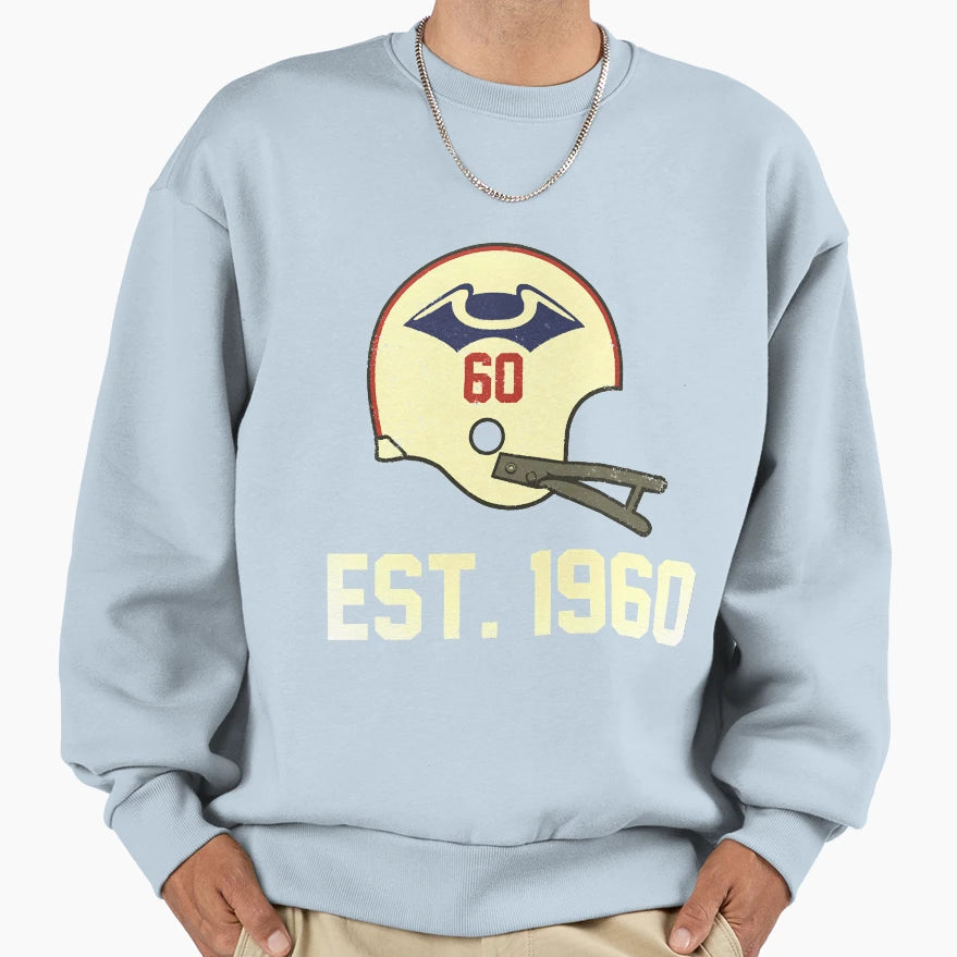Patriots Est 1960 Distressed Sweatshirt - Minimalist Print Men Women - T-Shirt, Sweatshirt, Hoodie