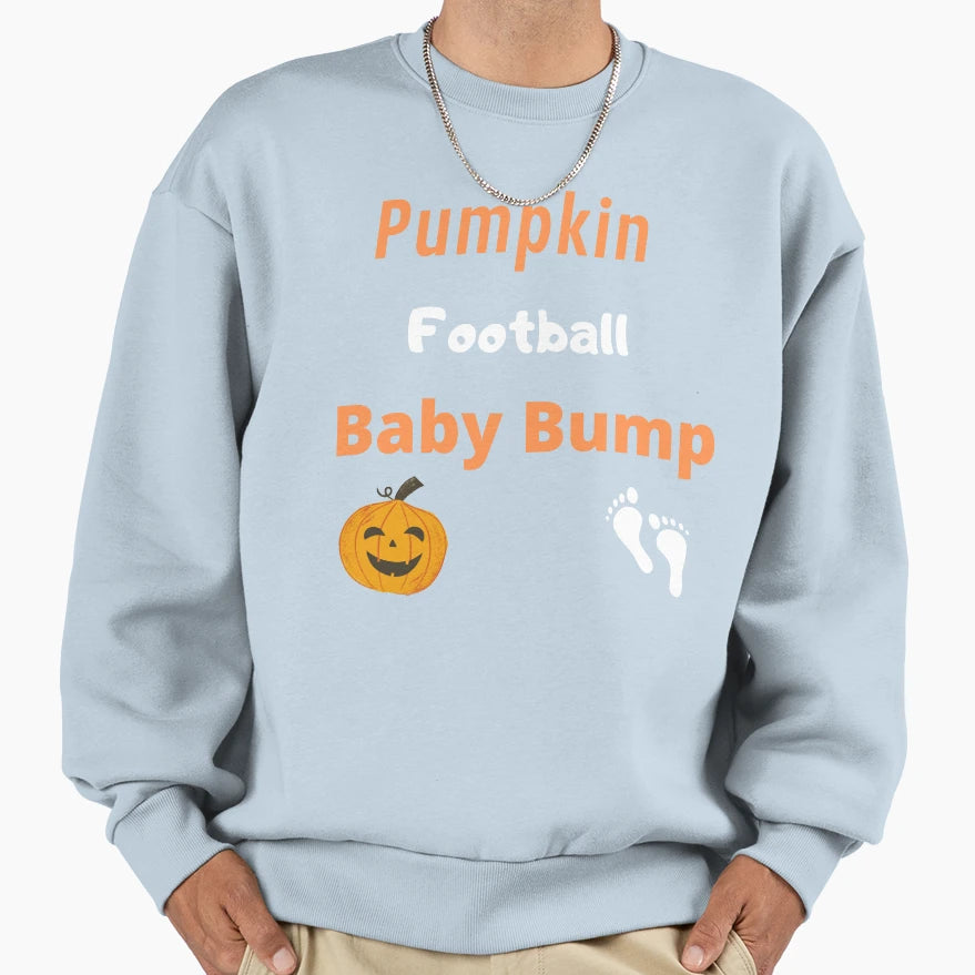 Pumpkin Football Bump T-Shirt - Minimalist Print Unisex - T-Shirt, Sweatshirt, Hoodie