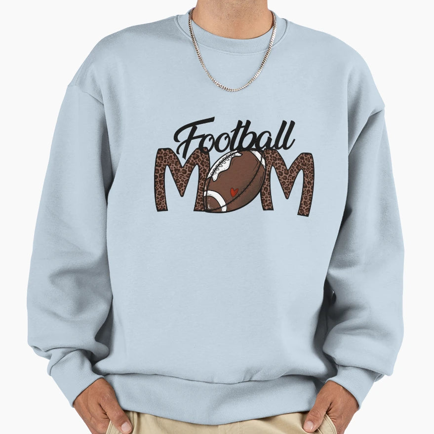 Football Mom Leopard Sweatshirt - Streetwear Style Unisex - T-Shirt, Sweatshirt, Hoodie