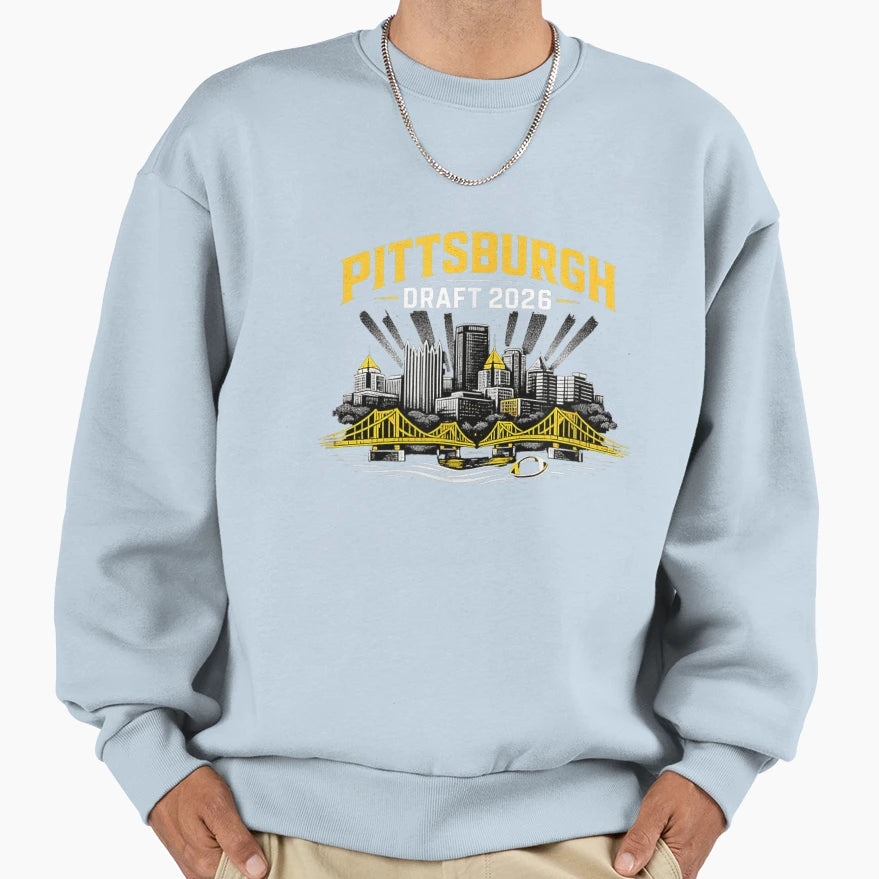 Pittsburgh Football Draft 2026 Sweatshirt - Novelty Apparel for Adults - T-Shirt, Sweatshirt, Hoodie