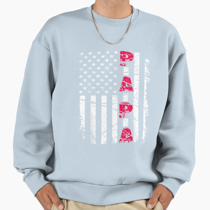 Mens Proud Papa Gifts Dad Husband From T-Shirt - Novelty Apparel Unisex - T-Shirt, Sweatshirt, Hoodie