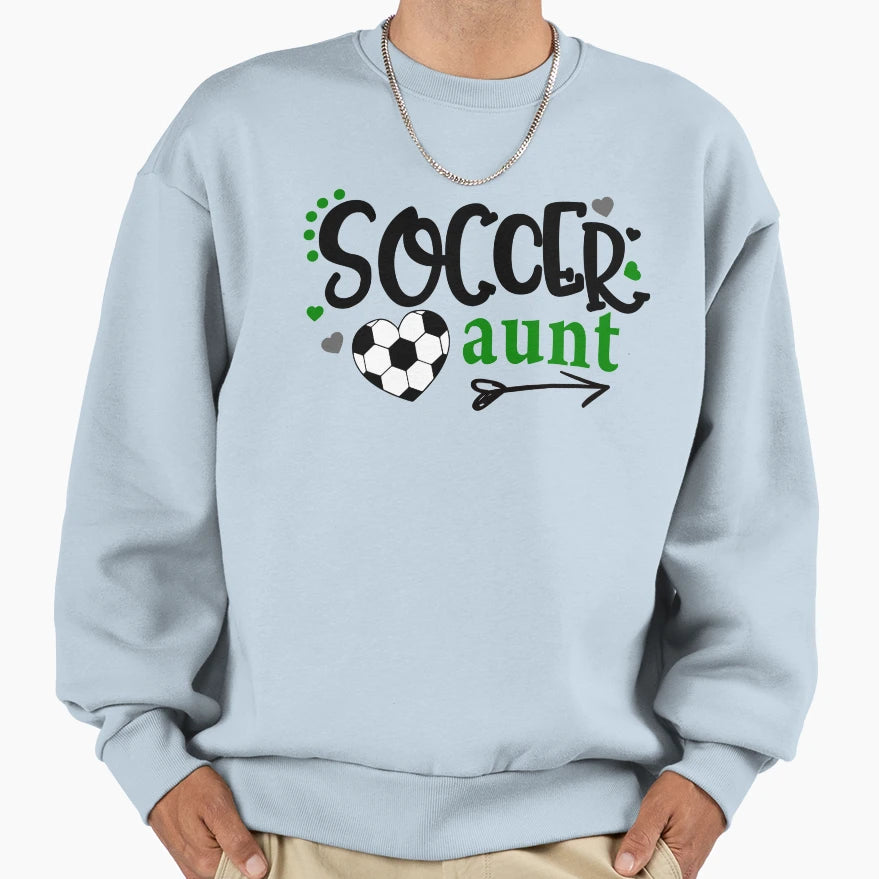 Soccer Aunt Sweatshirt - Minimalist Print for Adults - T-Shirt, Sweatshirt, Hoodie