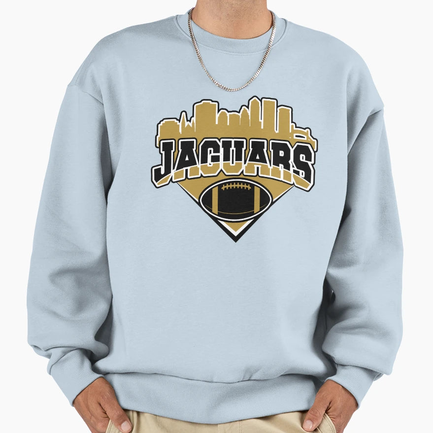 Jaguars Football Skyline Football Team Sweatshirt - Graphic Print Men Women - T-Shirt, Sweatshirt, Hoodie