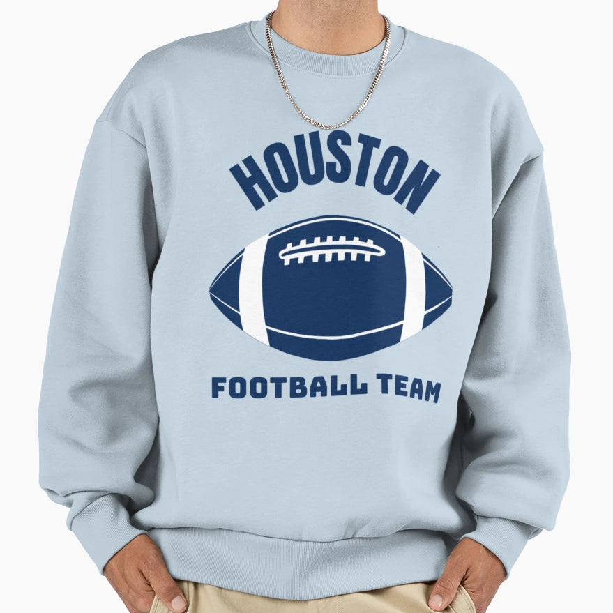 Houston Football Team Sweatshirt - Trendy Graphic for Adults - T-Shirt, Sweatshirt, Hoodie