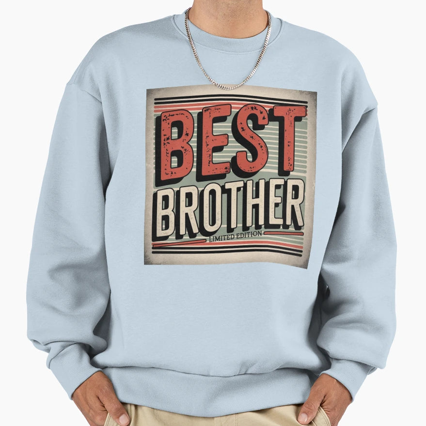 Gift Best Brother World Sweatshirt - Minimalist Print for Adults - T-Shirt, Sweatshirt, Hoodie