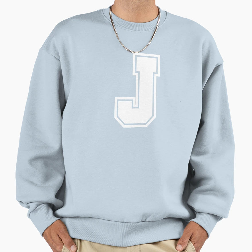 J Letter Sweatshirt - Trendy Graphic for Adults - T-Shirt, Sweatshirt, Hoodie