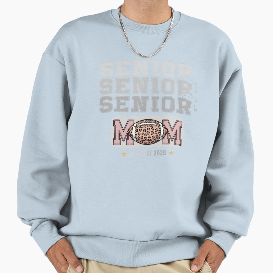 Sports Mom Class 2028 Football Sweatshirt - Custom Art Print for Adults - T-Shirt, Sweatshirt, Hoodie