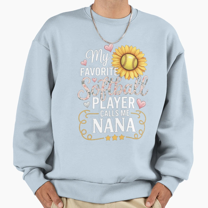 My Favorite Softball Player Calls Sweatshirt - Aesthetic Graphic Men Women - T-Shirt, Sweatshirt, Hoodie