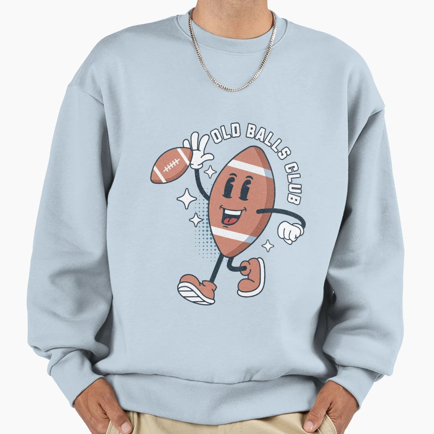 Old Balls Club Football Sweatshirt - Graphic Print for Adults - T-Shirt, Sweatshirt, Hoodie