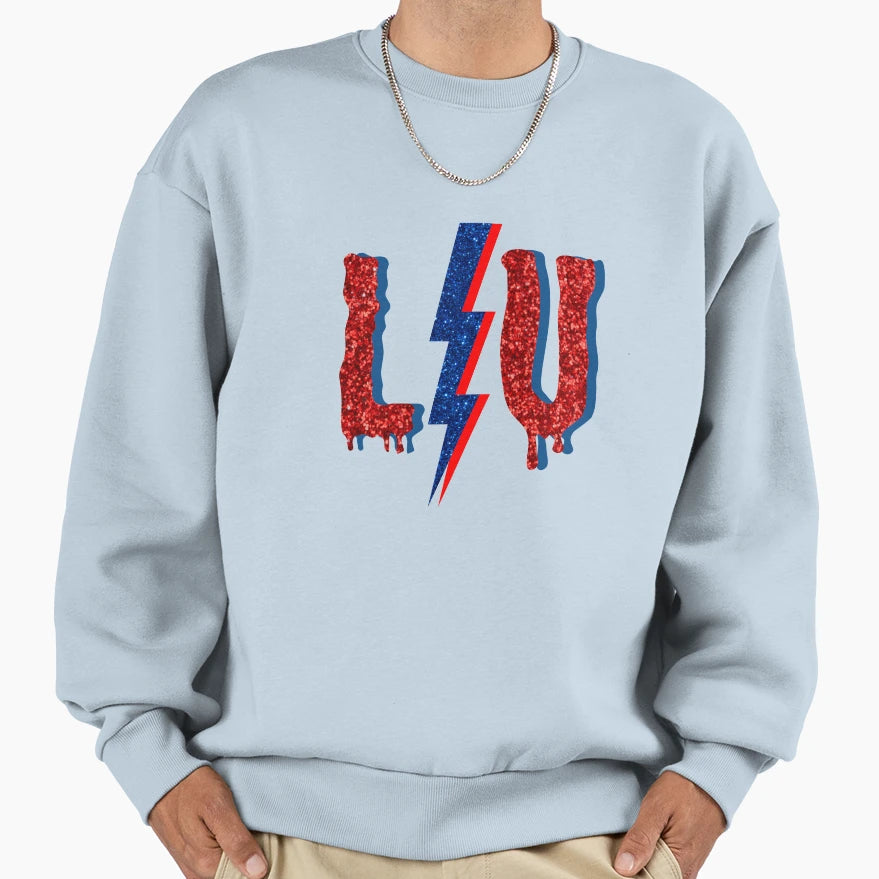 Liberty University Lightning Drip Sweatshirt - Trendy Graphic for Adults - T-Shirt, Sweatshirt, Hoodie