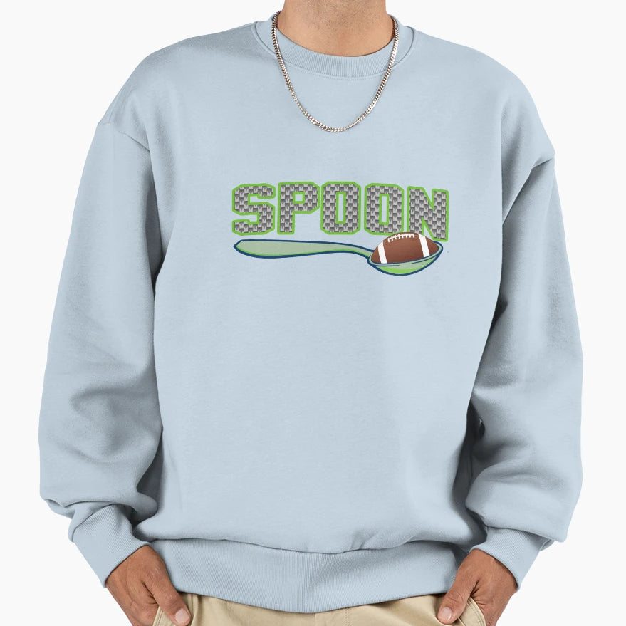 Seattle Seahawks Spoon Sweatshirt - Trendy Graphic for Adults - T-Shirt, Sweatshirt, Hoodie