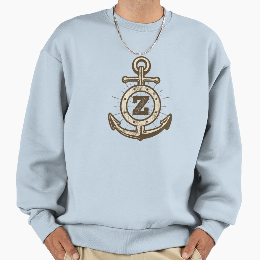 Monogram Z Anchor Sweatshirt - Streetwear Style for Adults - T-Shirt, Sweatshirt, Hoodie