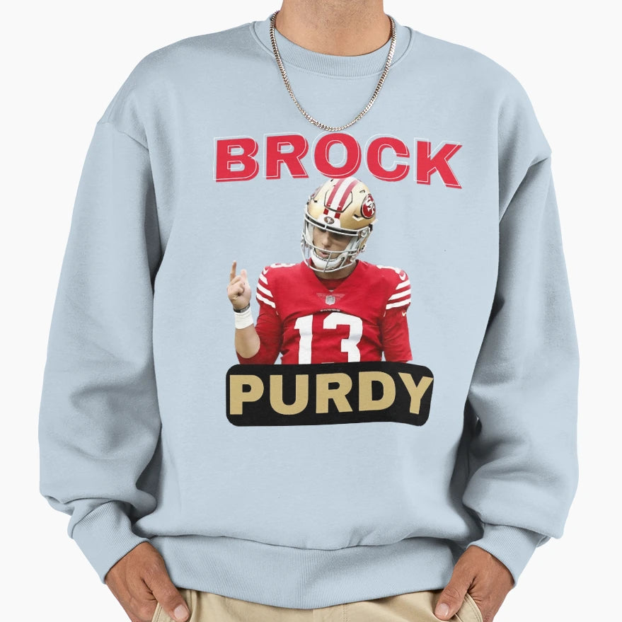 Purdy Football 49Ers Sweatshirt - Trendy Graphic for Adults - T-Shirt, Sweatshirt, Hoodie