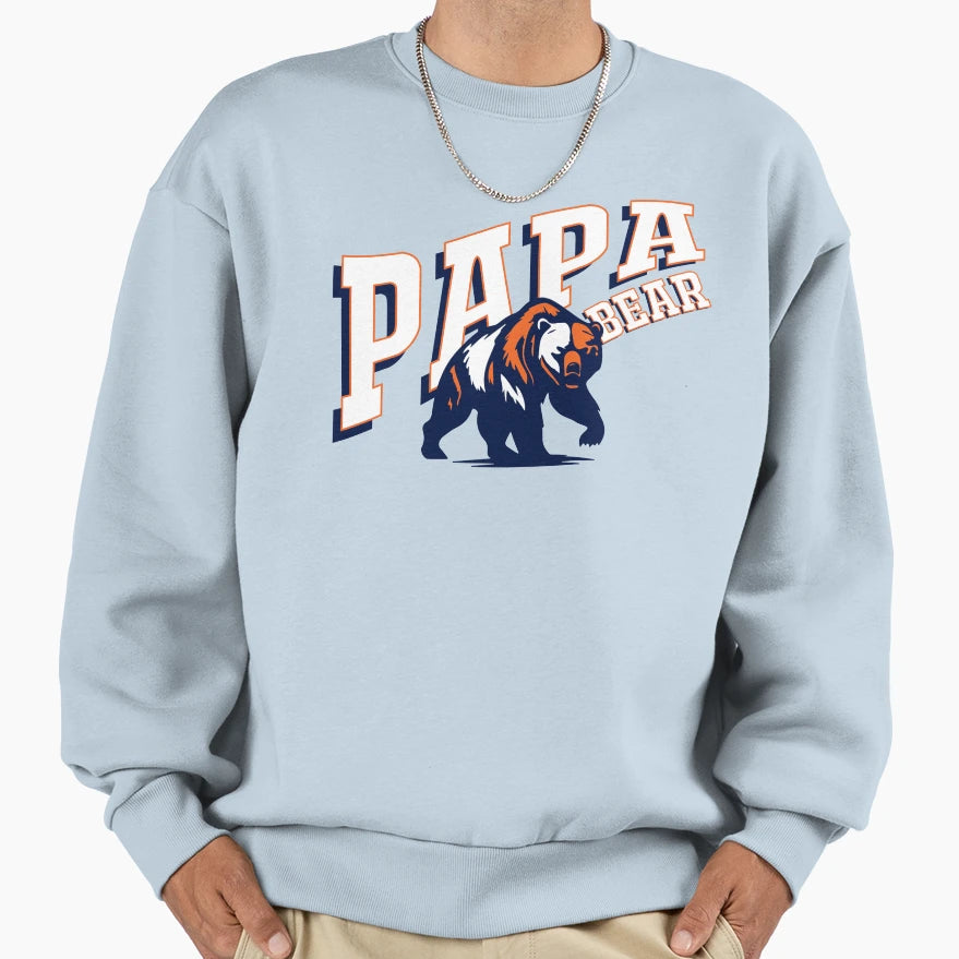 Papa Bear Sweatshirt - Minimalist Print for Adults - T-Shirt, Sweatshirt, Hoodie