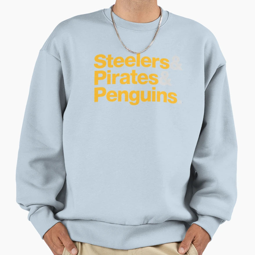 Pittsburgh Sports Teams 412 Sweatshirt - Aesthetic Graphic Men Women - T-Shirt, Sweatshirt, Hoodie