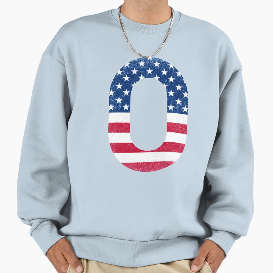 Letter O Capital Alphabet Sweatshirt - Aesthetic Graphic for Adults - T-Shirt, Sweatshirt, Hoodie