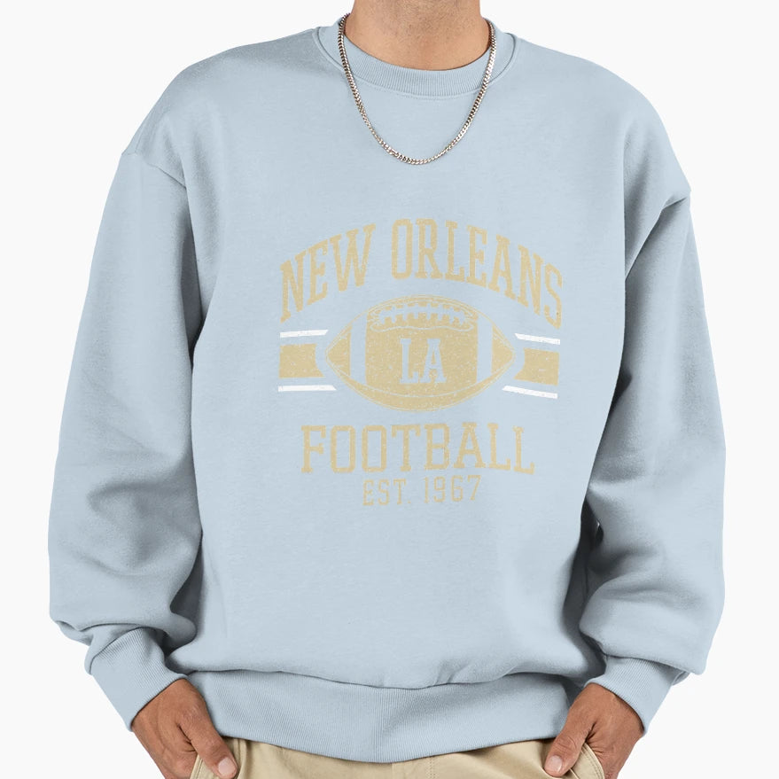 New Orleans Football Team Louisiana Nola Sweatshirt - Unique Graphic Unisex - T-Shirt, Sweatshirt, Hoodie