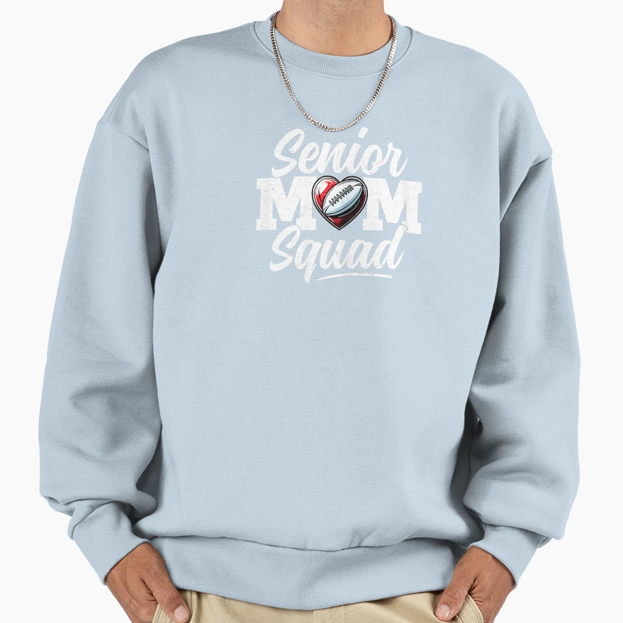 Senior Mom Squad Funny School Pride Sweatshirt - Unique Graphic Men Women - T-Shirt, Sweatshirt, Hoodie