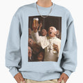 Pope Francis Showing Holy Beer Sweatshirt - Aesthetic Graphic Unisex - T-Shirt, Sweatshirt, Hoodie