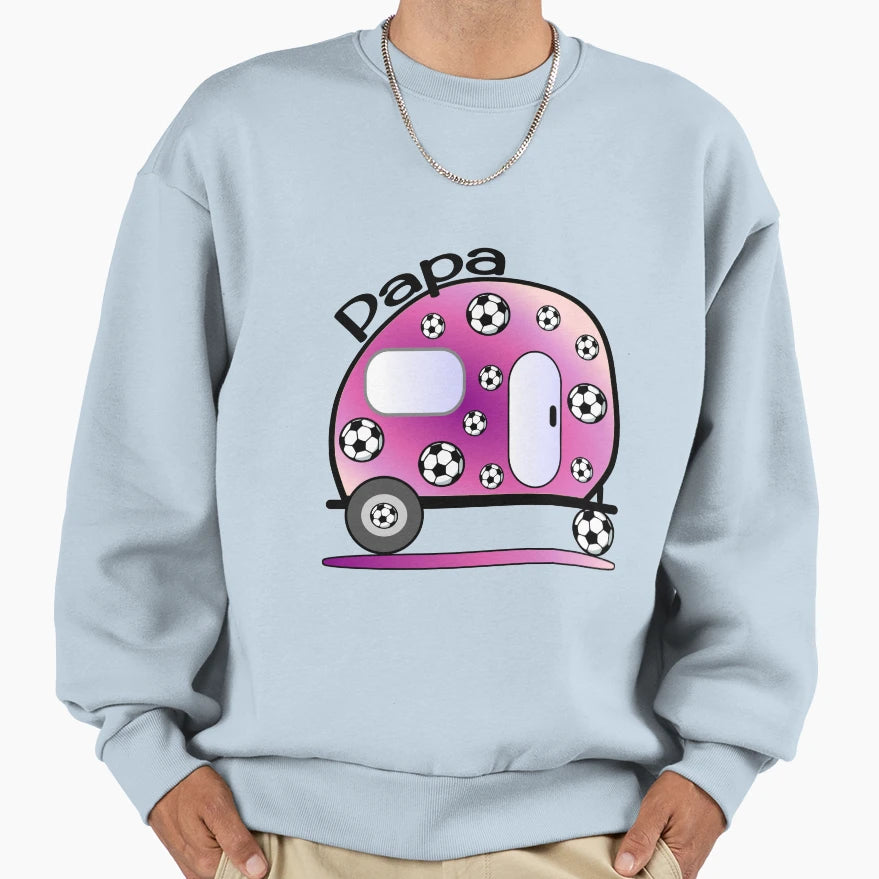 Camping Football Player Sweatshirt - Aesthetic Graphic for Adults - T-Shirt, Sweatshirt, Hoodie