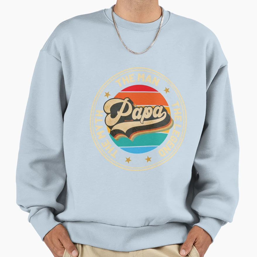 Papa Myth Legend Sweatshirt - Graphic Print for Adults - T-Shirt, Sweatshirt, Hoodie