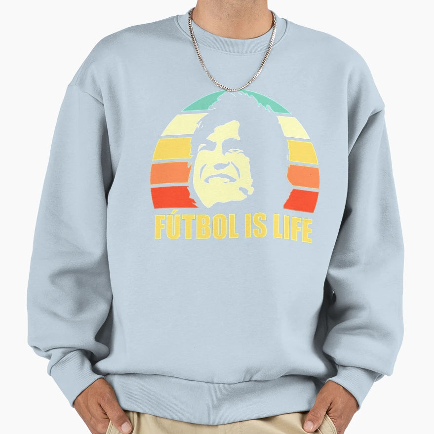 Futb0L Is Life Sunset Sweatshirt - Novelty Apparel for Adults - T-Shirt, Sweatshirt, Hoodie