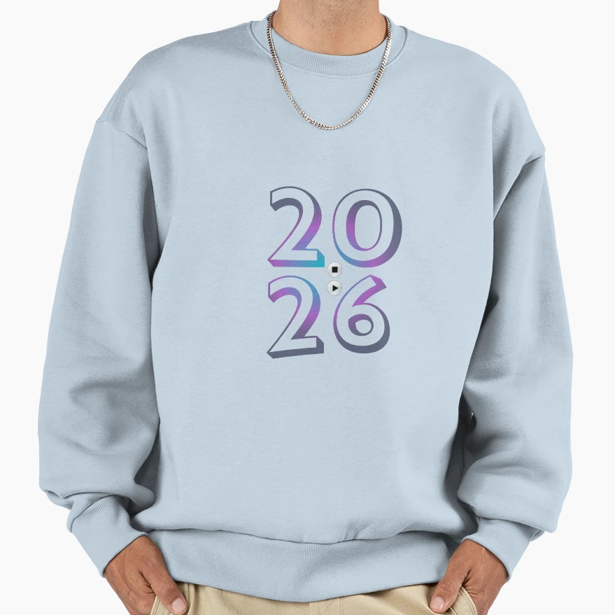 New Year 2026 Sweatshirt - Unique Graphic for Adults - T-Shirt, Sweatshirt, Hoodie