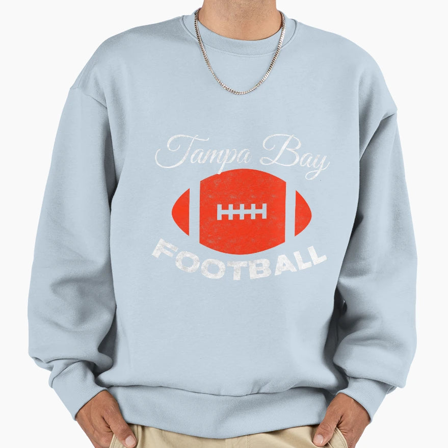 Tampa Bay Football Distressed Sweatshirt - Novelty Apparel for Adults - T-Shirt, Sweatshirt, Hoodie