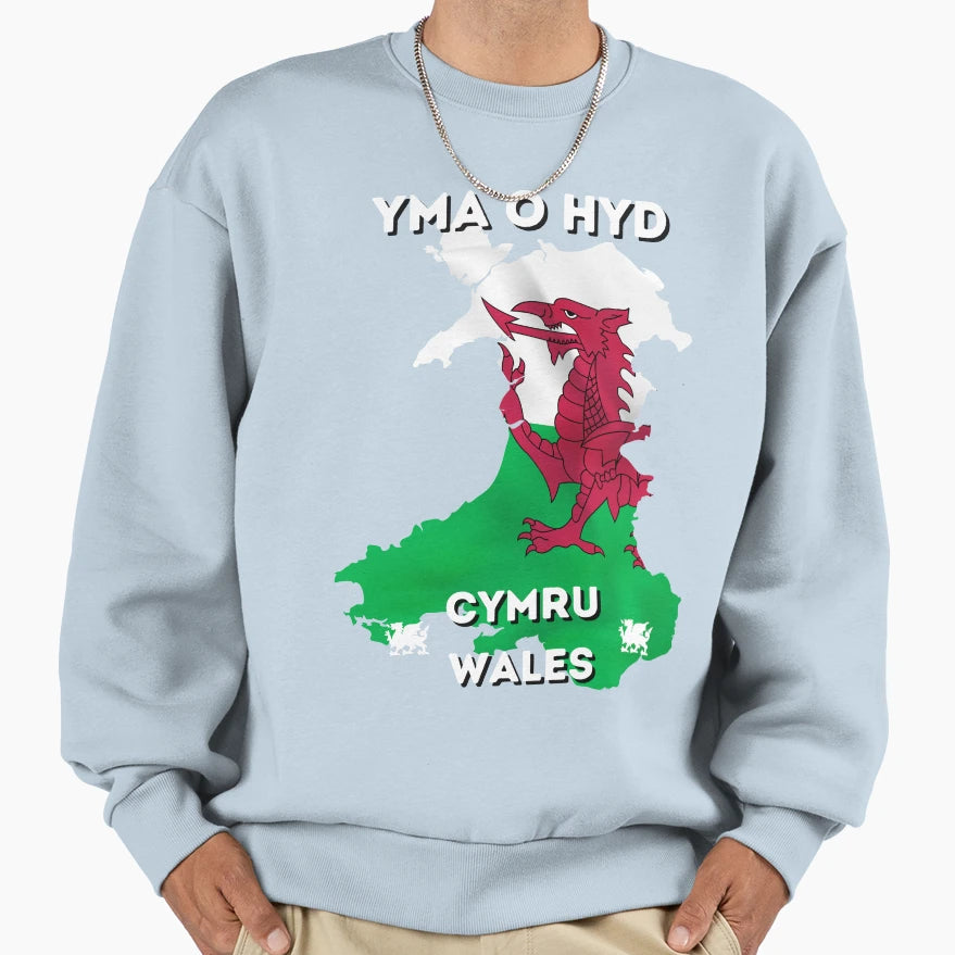 Yma O Hyd Wales Cymru World Cup T-Shirt - Minimalist Print Unisex - T-Shirt, Sweatshirt, Hoodie