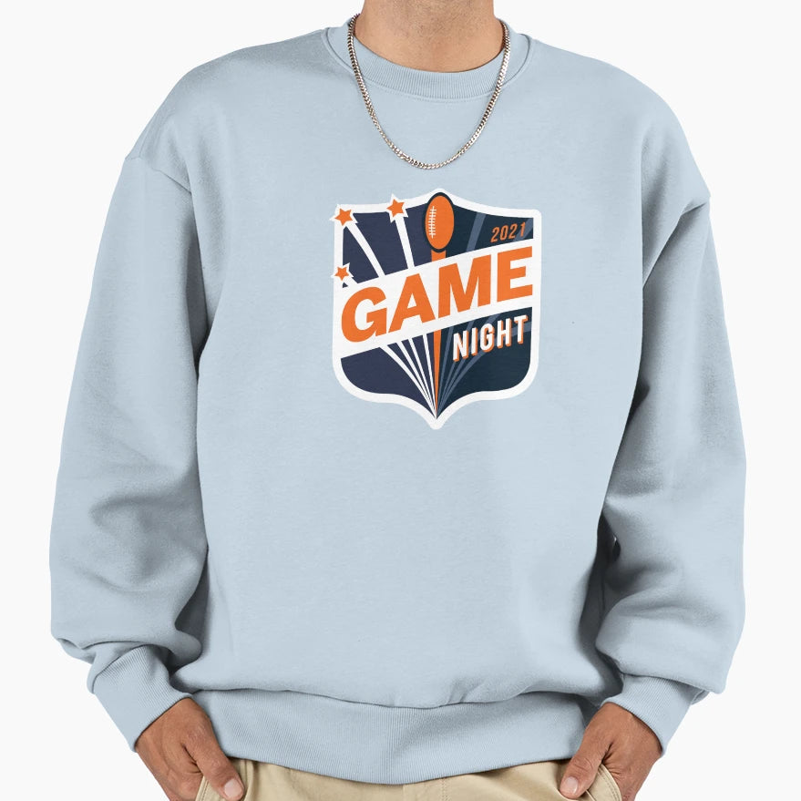 Game Night 2021 Shield Badge Sweatshirt - Aesthetic Graphic Men Women - T-Shirt, Sweatshirt, Hoodie