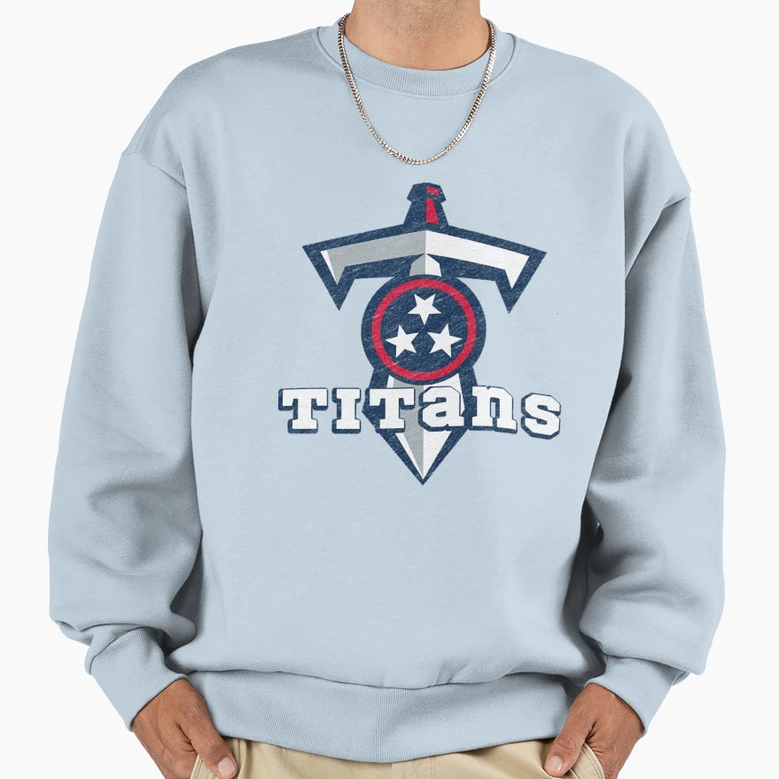 Tennessee Titans Sword Power Emblem T-Shirt - Streetwear Style Unisex - T-Shirt, Sweatshirt, Hoodie